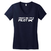 trust me, i'm a pilot   captain airplane flight crew plane airport tee Women's V-Neck T-Shirt
