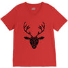 poly deer black V-Neck Tee