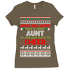 santa only comes once a year aunt is always here to cheer Ladies Fitted T-Shirt