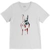 peace and love usa flag V-Neck Tee