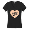 Hope With Heart Women's V-Neck T-Shirt