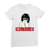 Sad Japanese Aesthetic Ladies Fitted T-Shirt