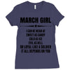 Super March Girl Ladies Fitted T-Shirt