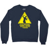 caution shapes being thrown printed Crewneck Sweatshirt