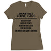 Smartass June Girl Ladies Fitted T-Shirt