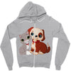 nice cat and dog Zipper Hoodie