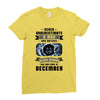 Never Underestimate A Man Who Watches Black Mirror And Was Born in Ladies Fitted T-Shirt