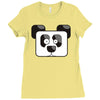 panda pixel Ladies Fitted T-Shirt