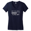 dad to be loading please wait new Women's V-Neck T-Shirt