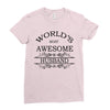 world's most amazing husband greeting Ladies Fitted T-Shirt