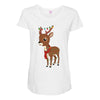 christmas deer Maternity Scoop Neck T-shirt
