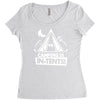 white ink camping is in tents funny Women's Triblend Scoop T-shirt