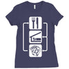 v2 eat sleep poker Ladies Fitted T-Shirt