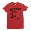 are you drunk check Ladies Fitted T-Shirt