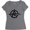 gun logo Women's Triblend Scoop T-shirt