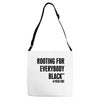 i&rsquo;m rooting for everybody black Adjustable Strap Totes