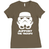 support the troops Ladies Fitted T-Shirt