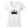 Queens Are Born In February Back Women's V-Neck T-Shirt