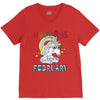 unicorns are born in february cute unicorn V-Neck Tee