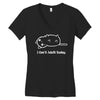i can't adult today white logo Women's V-Neck T-Shirt