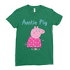 peppa pig auntie pig Ladies Fitted T-Shirt
