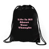 life is all Drawstring Bags