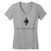 Ethereum Coin Women's V-Neck T-Shirt