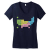 periodic table of america Women's V-Neck T-Shirt
