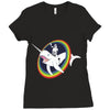 narwhal rainbow stormtrooper Ladies Fitted T-Shirt