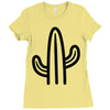 minimalistic cactus Ladies Fitted T-Shirt