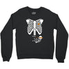 pregnant skeleton baby costume halloween maternity ninja ladies Crewneck Sweatshirt
