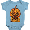 mad halloween pumpkin Baby Bodysuit