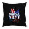 navy dad Throw Pillow