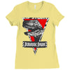 jurassic park raptor natural Ladies Fitted T-Shirt
