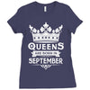 Queens Are Born In September Ladies Fitted T-Shirt
