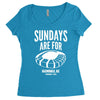 sundays are for football foot ball Women's Triblend Scoop T-shirt