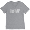 cardio sucks   exercise running gym training workout fitness trainer t V-Neck Tee