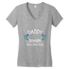 daddy shark doo doo doo Women's V-Neck T-Shirt