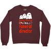 can't scare me halloween funeral direct Crewneck Sweatshirt