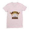 only loves her bed and her momma Ladies Fitted T-Shirt