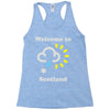 scottish weather Racerback Tank