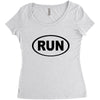 basic running oval Women's Triblend Scoop T-shirt