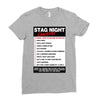 funny stag night checklist, ideal gift, christmas present Ladies Fitted T-Shirt