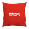 brooklyn city skyline silhouette Throw Pillow
