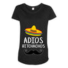 adios Bitchachos Maternity Scoop Neck T-shirt