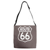 route 66 stampa bianca starda america sport Adjustable Strap Totes