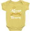 kings are born in february Baby Onesie