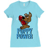 puppy power Ladies Fitted T-Shirt