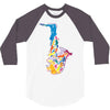 sax addict saxophone 3/4 Sleeve Shirt