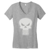 the punisher long sleeves Women's V-Neck T-Shirt